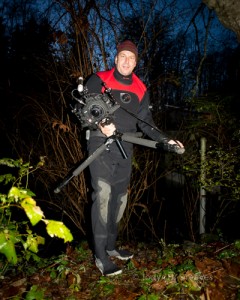 Camera all rigged up and ready to go in the water.