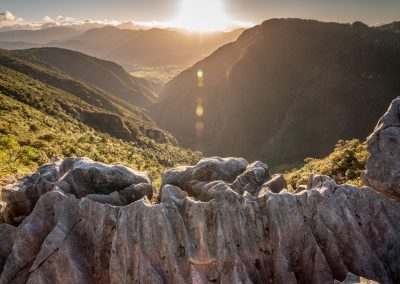 Karst formations atop Takaka Hill on New Zealands South Island.